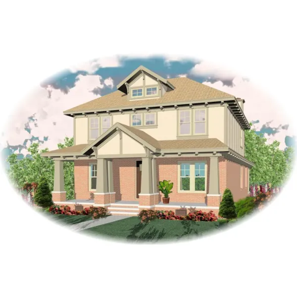 Arts & Crafts House Plan Front of Home - Douglas Pass Craftsman Home 087D-0551 - Search House Plans and More