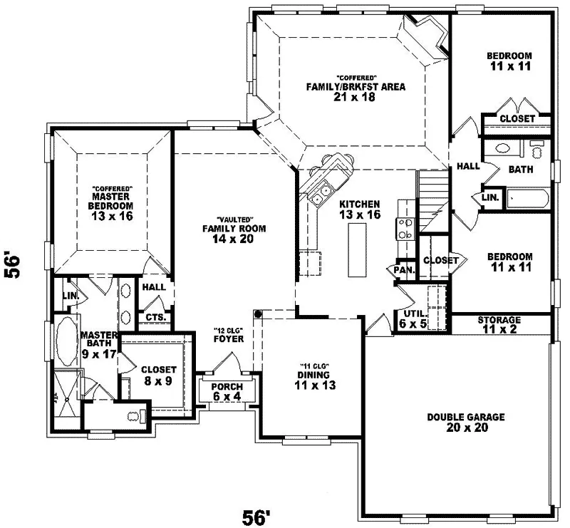Country House Plan First Floor - Rothschild Traditional Home 087D-0554 - Shop House Plans and More