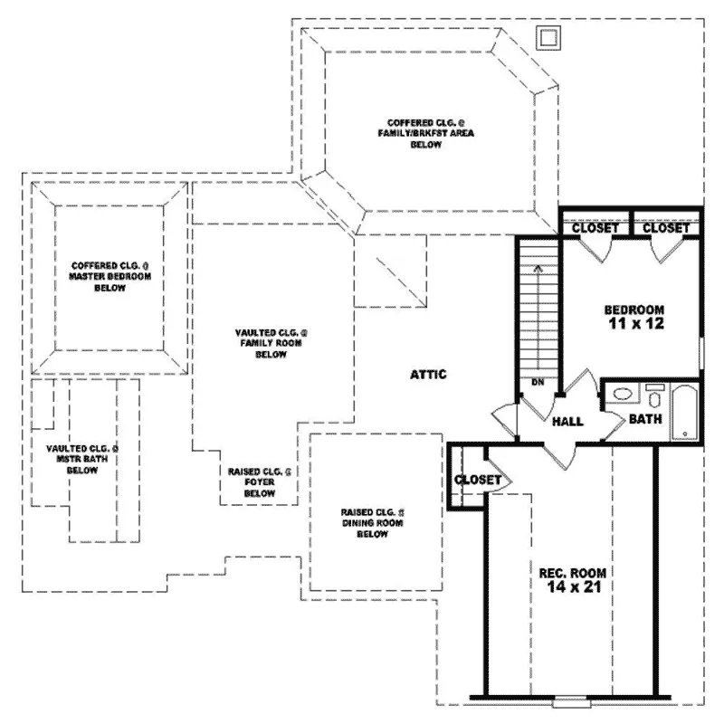 Country House Plan Second Floor - Rothschild Traditional Home 087D-0554 - Shop House Plans and More
