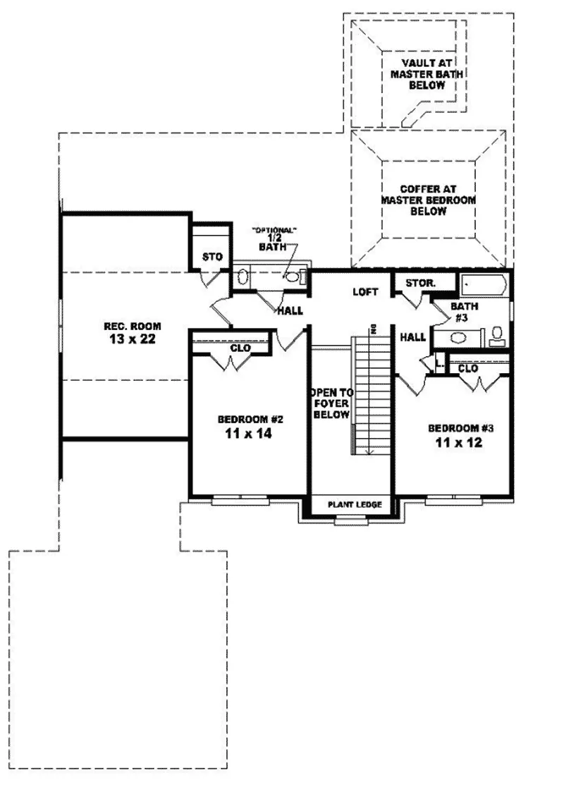 Colonial House Plan Second Floor - Mulqueeney Colonial Home 087D-0563 - Shop House Plans and More