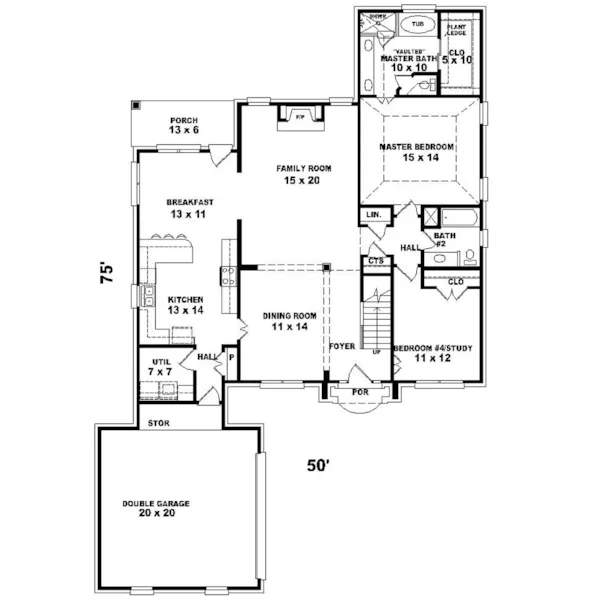 Traditional House Plan First Floor - Warwick Place Georgian Home 087D-0564 - Shop House Plans and More