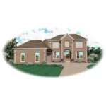 Traditional House Plan Front of Home - Warwick Place Georgian Home 087D-0564 - Shop House Plans and More