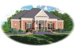 Traditional House Plan Front of Home - Kittridge Traditional Ranch Home 087D-0566 - Search House Plans and More