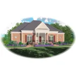 Southern House Plan Front of Home - Kittridge Traditional Ranch Home 087D-0566 - Search House Plans and More