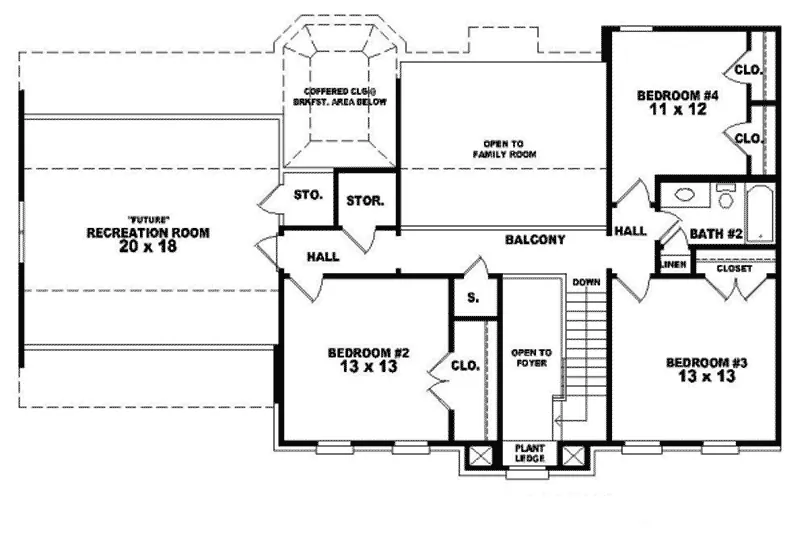 Traditional House Plan Second Floor - Lytham Georgian Style Home 087D-0568 - Shop House Plans and More
