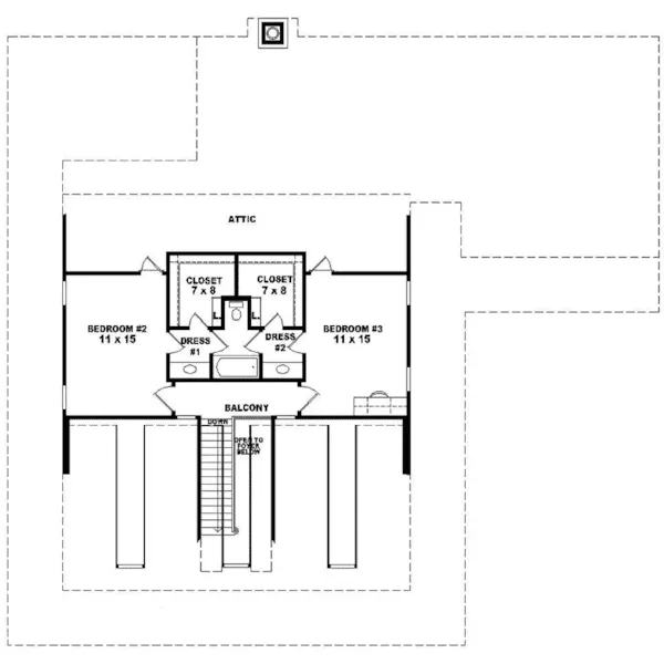 Country House Plan Second Floor - Kent Manor Colonial Farmhouse 087D-0569 - Search House Plans and More