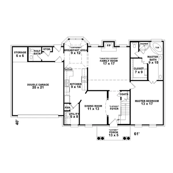 Southern Plantation House Plan First Floor - Kings Glen Greek Revival Home 087D-0571 - Search House Plans and More