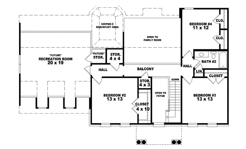 European House Plan Second Floor - Kings Glen Greek Revival Home 087D-0571 - Search House Plans and More