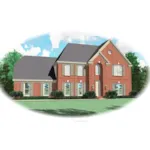 Colonial House Plan Front of Home - Aiden Traditional Home 087D-0583 - Search House Plans and More