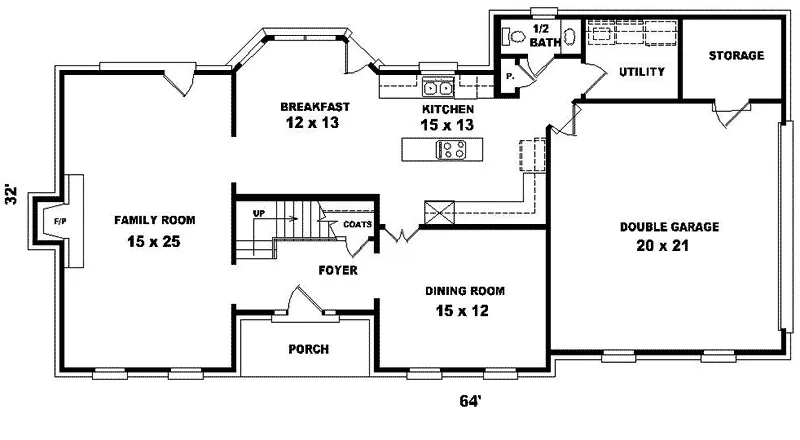 Colonial House Plan First Floor - Aurelio Southern Plantation Home 087D-0585 - Search House Plans and More