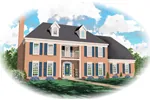 Colonial House Plan Front of Home - Aurelio Southern Plantation Home 087D-0585 - Search House Plans and More