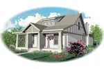 Shingle House Plan Front of Home - Greenhill Acadian Home 087D-0587 - Search House Plans and More