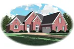 Traditional House Plan Front of Home - Eagle Creek Traditional Home 087D-0590 - Search House Plans and More