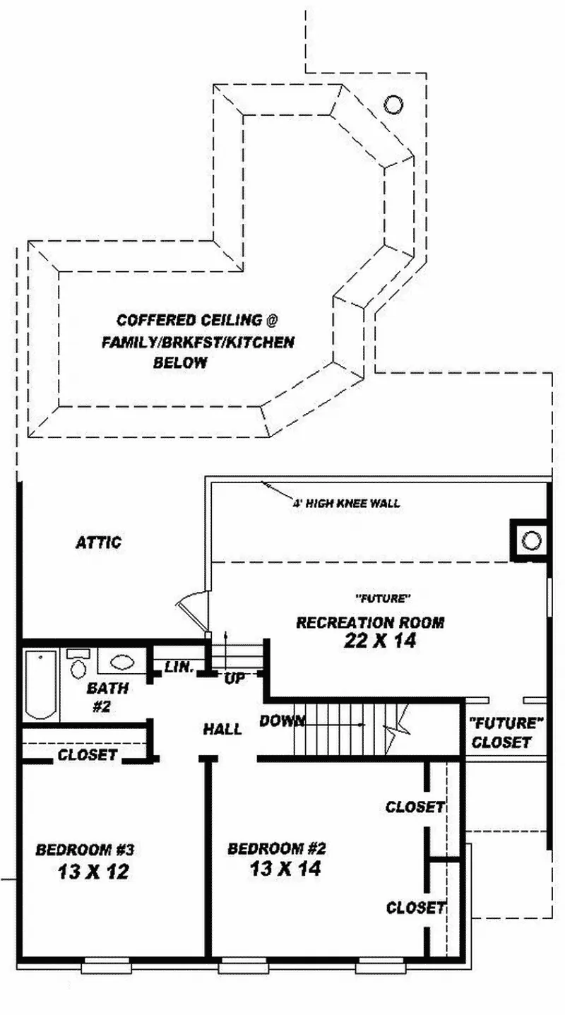 Southern House Plan Second Floor - Heatherhaven Narrow Lot Home 087D-0594 - Search House Plans and More