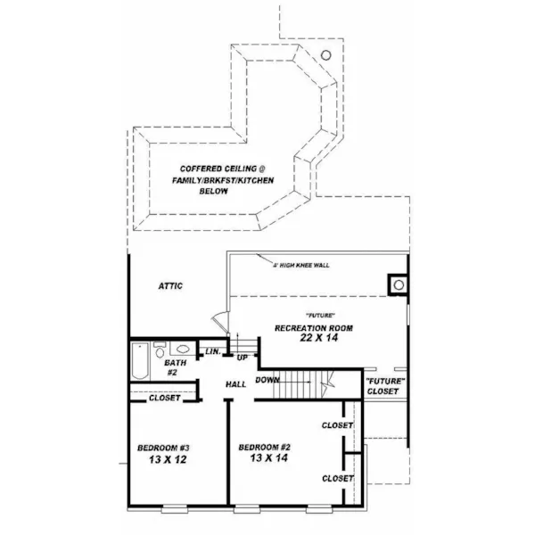 Southern House Plan Second Floor - Heatherhaven Narrow Lot Home 087D-0594 - Search House Plans and More