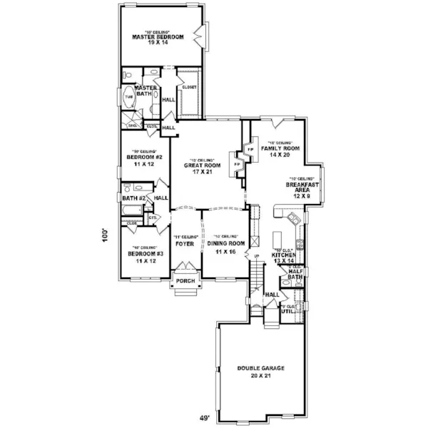 Traditional House Plan First Floor - Kingspointe Lake European Home 087D-0598 - Search House Plans and More