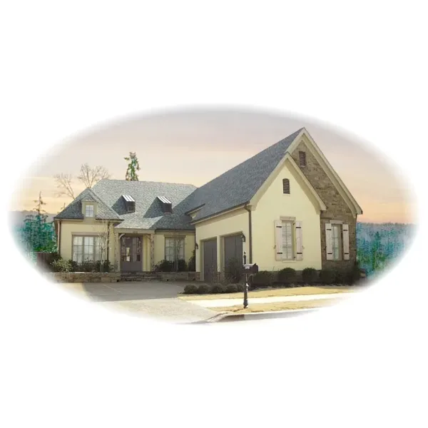 Traditional House Plan Front of Home - Kingspointe Lake European Home 087D-0598 - Search House Plans and More