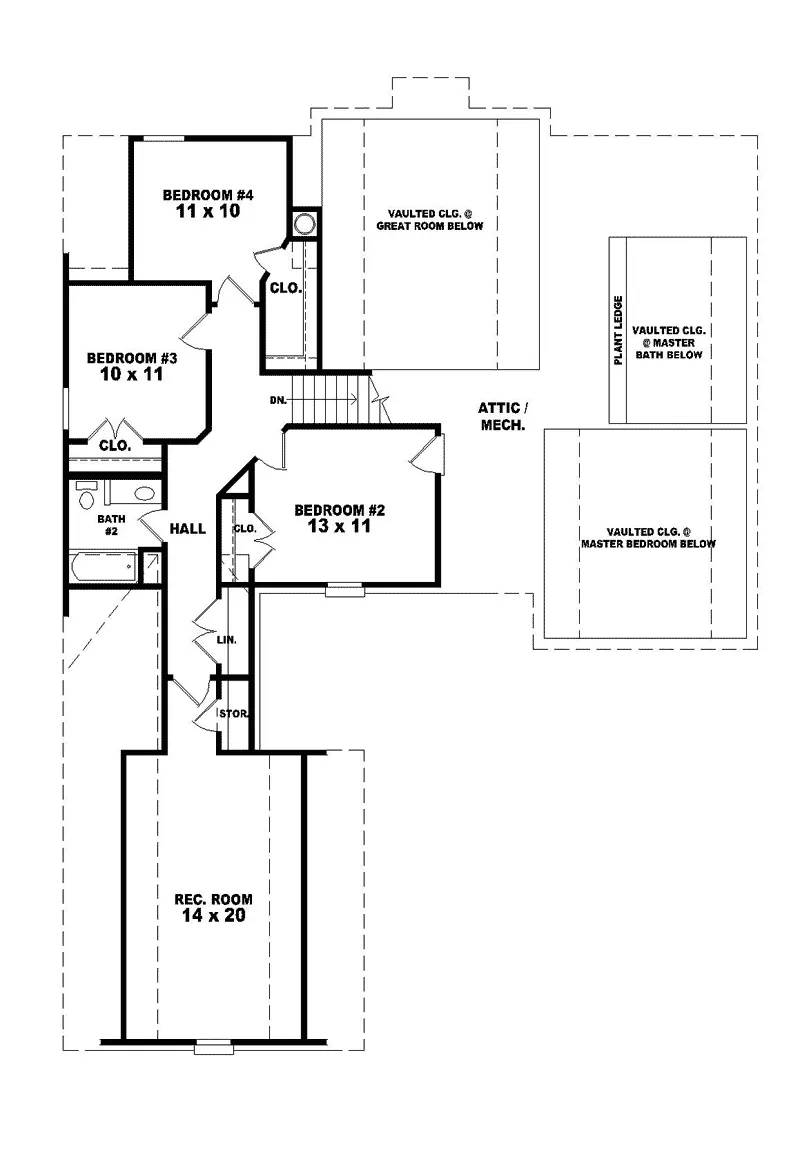 Country House Plan Second Floor - Madden Creek Traditional Home 087D-0601 - Shop House Plans and More