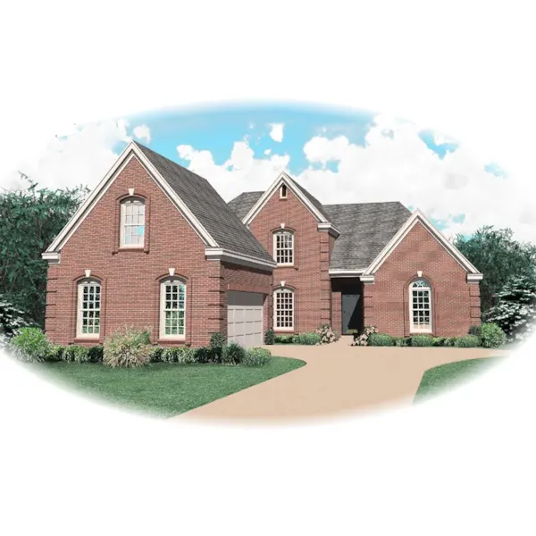 Colonial House Plan Front of Home - Madden Creek Traditional Home 087D-0601 - Shop House Plans and More