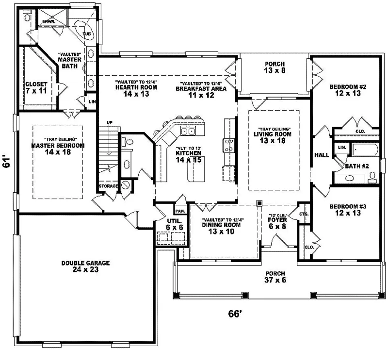 Farmhouse Plan First Floor - Gilwood Country Home 087D-0603 - Search House Plans and More