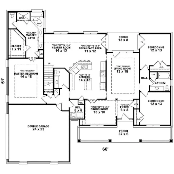 Country House Plan First Floor - Gilwood Country Home 087D-0603 - Search House Plans and More