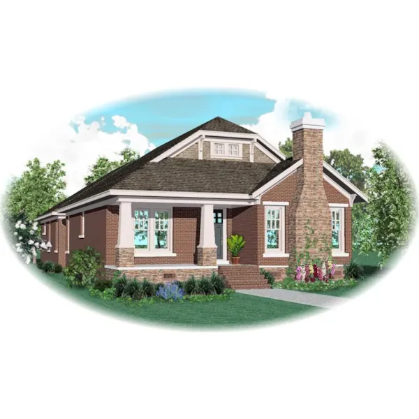 Country House Plan Front of Home - Heatherglen Craftsman Home 087D-0605 - Search House Plans and More