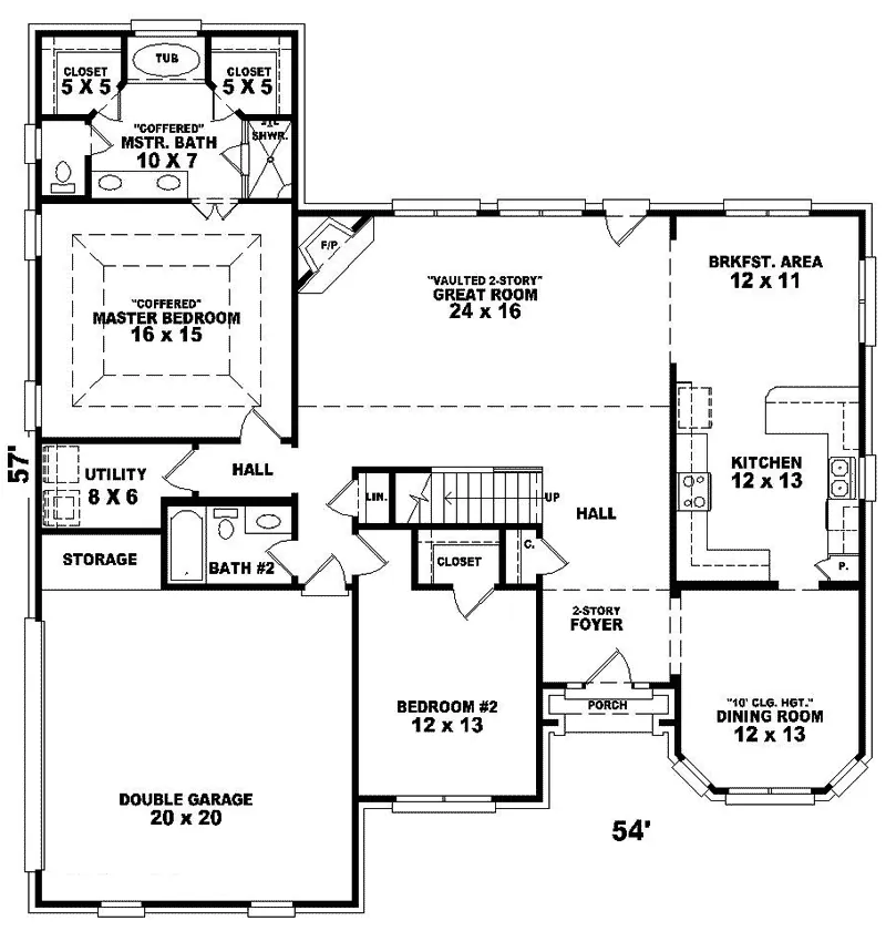 Country French House Plan First Floor - Orchard Way Traditional Home 087D-0607 - Shop House Plans and More