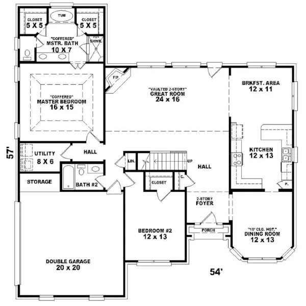 European House Plan First Floor - Saucier Way European Home 087D-0608 - Shop House Plans and More