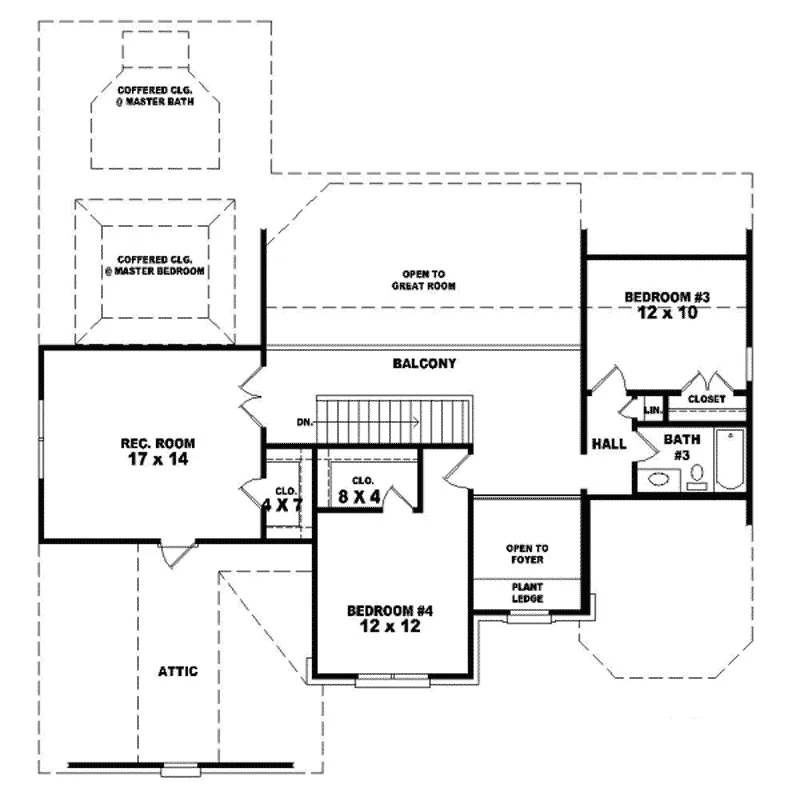 Colonial House Plan Second Floor - Saucier Way European Home 087D-0608 - Shop House Plans and More