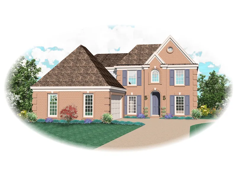 Traditional House Plan Front of Home - Lucas Hollow Traditional Home 087D-0610 - Shop House Plans and More