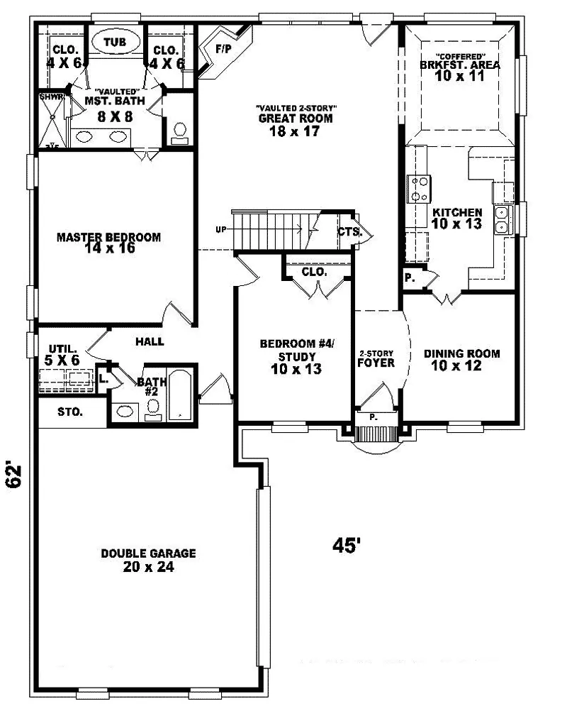 Colonial House Plan First Floor - Rebecca Meadow European Home 087D-0611 - Shop House Plans and More