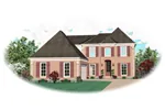 Colonial House Plan Front of Home - Rebecca Meadow European Home 087D-0611 - Shop House Plans and More
