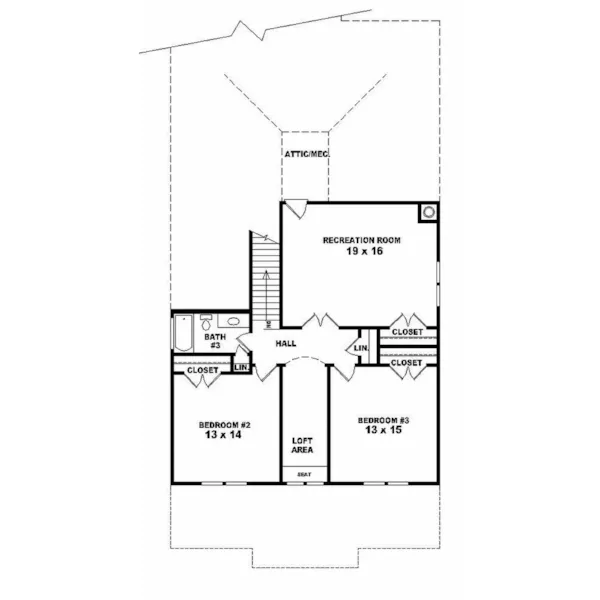 Craftsman House Plan Second Floor - Eugenia Craftsman Home 087D-0616 - Search House Plans and More