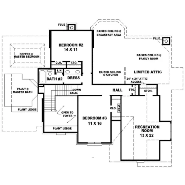 European House Plan Second Floor - Dumont Park Luxury Home 087D-0619 - Search House Plans and More