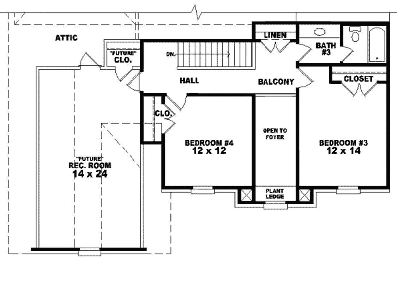 European House Plan Second Floor - Beutell Traditional Home 087D-0622 - Search House Plans and More
