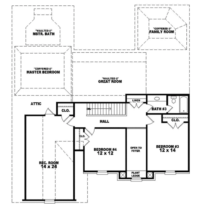 Greek Revival House Plan Second Floor - Derrick Georgian Home 087D-0627 - Search House Plans and More