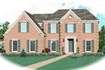 Greek Revival House Plan Front of Home - Derrick Georgian Home 087D-0627 - Search House Plans and More