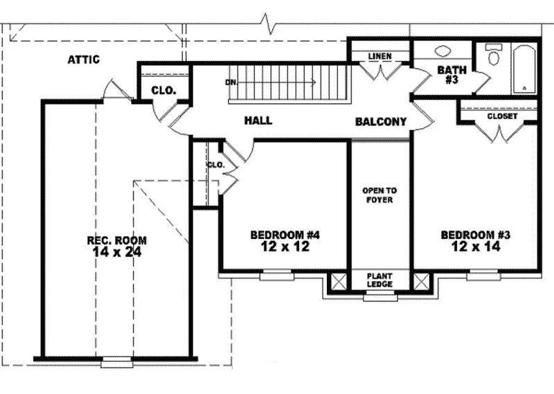 Country House Plan Second Floor - Lourdes Park Southern Home 087D-0628 - Shop House Plans and More