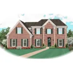 Greek Revival House Plan Front of Home - Lourdes Park Southern Home 087D-0628 - Shop House Plans and More