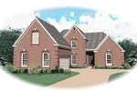 Traditional House Plan Front of Home - Fox Trace Traditional Home 087D-0630 - Search House Plans and More