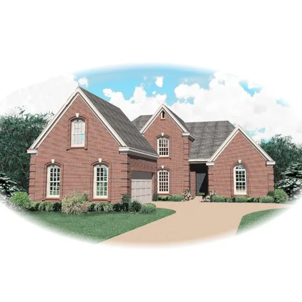 Southern House Plan Front of Home - Fox Trace Traditional Home 087D-0630 - Search House Plans and More