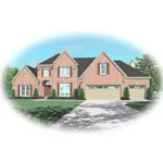 Southern House Plan Front of Home - Calverton Park Traditional Home 087D-0633 - Search House Plans and More