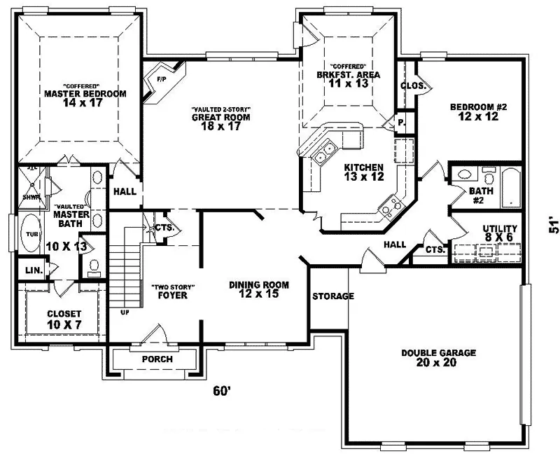 European House Plan First Floor - Ashely Heights Traditional Home 087D-0638 - Search House Plans and More