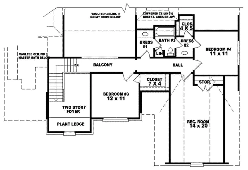 European House Plan Second Floor - Ashely Heights Traditional Home 087D-0638 - Search House Plans and More