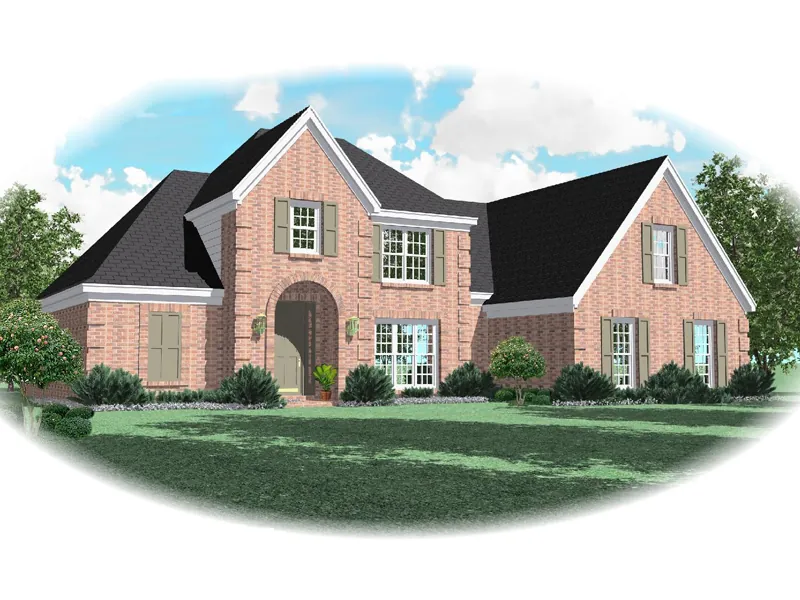 European House Plan Front of Home - Ashely Heights Traditional Home 087D-0638 - Search House Plans and More