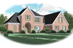Greek Revival House Plan Front of Home - Ashely Heights Traditional Home 087D-0638 - Search House Plans and More