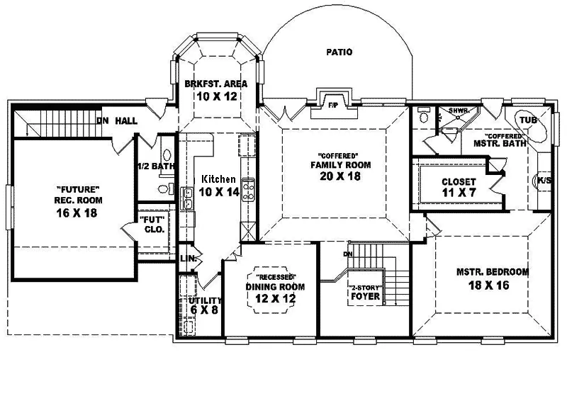 Southern Plantation House Plan First Floor - Marstall Southern Home 087D-0641 - Shop House Plans and More