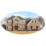 European House Plan Front of Home - Glenoak Place Traditional Home 087D-0643 - Search House Plans and More