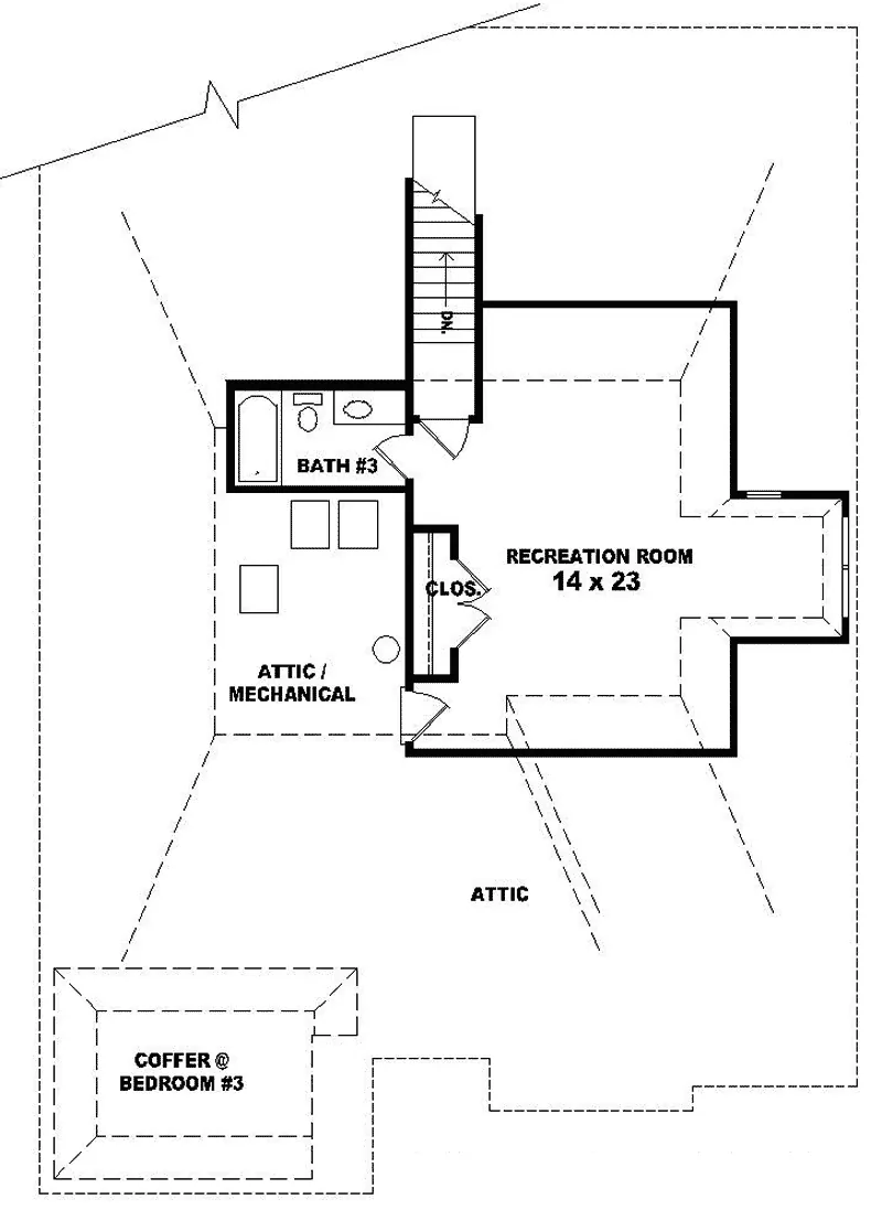 Country House Plan Second Floor - Louisiana European Country Home 087D-0646 - Shop House Plans and More