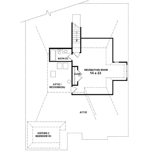 Country House Plan Second Floor - Louisiana European Country Home 087D-0646 - Shop House Plans and More